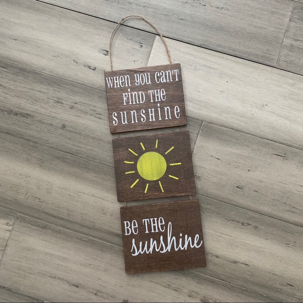 Wooden “Sunshine” Encouragement Wall Sign